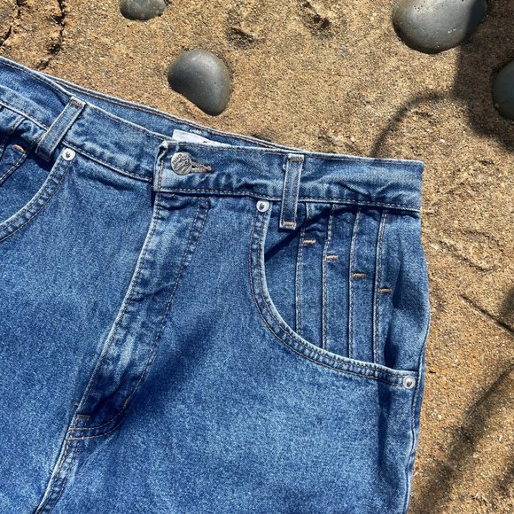 1970s Vintage French Dressing High Rise Denim Blue Jeans - Picture 3 of 5